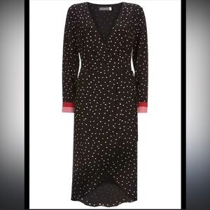 Mint Velvet Spot Print Halter Dress, Navy